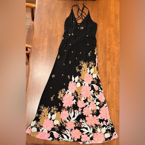 Free People Intimately Get To You Floral Lightweight Sleeveless Maxi Dress Sz S - Picture 11 of 12